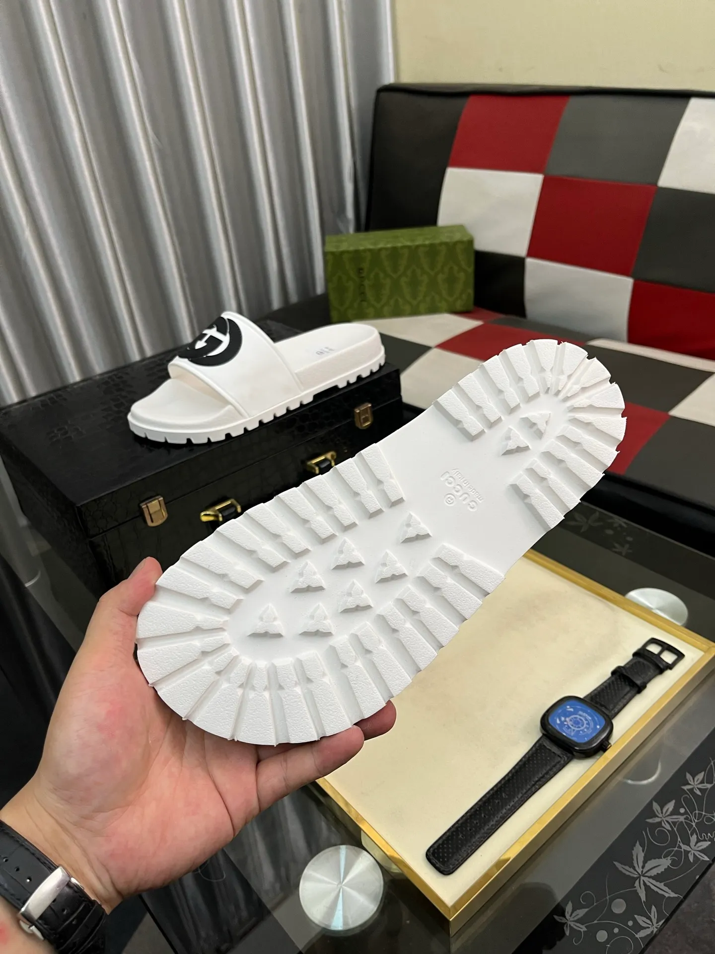 Men's men's shoes💰260⌚️⌚️ＧＵＣＣＩ.Gucci.Official website 1:1 popular slippers hot sale! Original original material 🩴 SIZE: 38-46 (45.46 non-refundable)